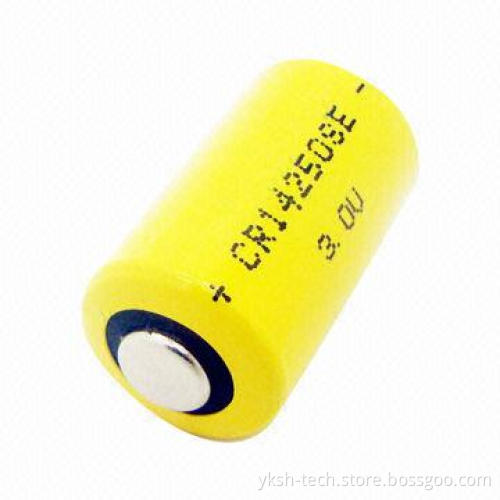 High-energy Li-MnO2 CR1/2AA Battery, 3.0V, 900mAh, Used for Gas Meter and Smoke Alarm